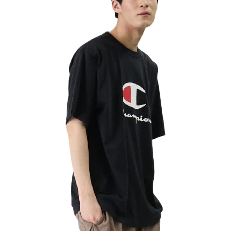 Футболка Champion Logo T-Shirt Black - изображение 4