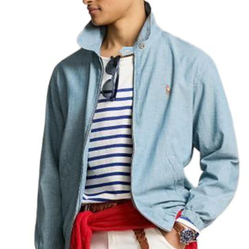 Куртка Polo Ralph Lauren SS24 Logo Embroidered Zip Jacket Indigo - изображение 5