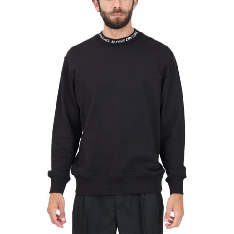 Кофта Versace Jeans Couture Letter Print Crewneck Sweatshirt Black - изображение 2