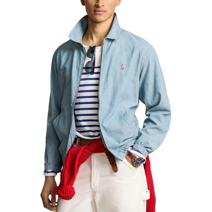 Куртка Polo Ralph Lauren SS24 Logo Embroidered Zip Jacket Indigo - изображение 2