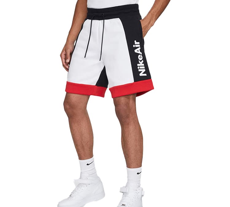 Шорты Nike Air Fleece Shorts White Black - изображение 6