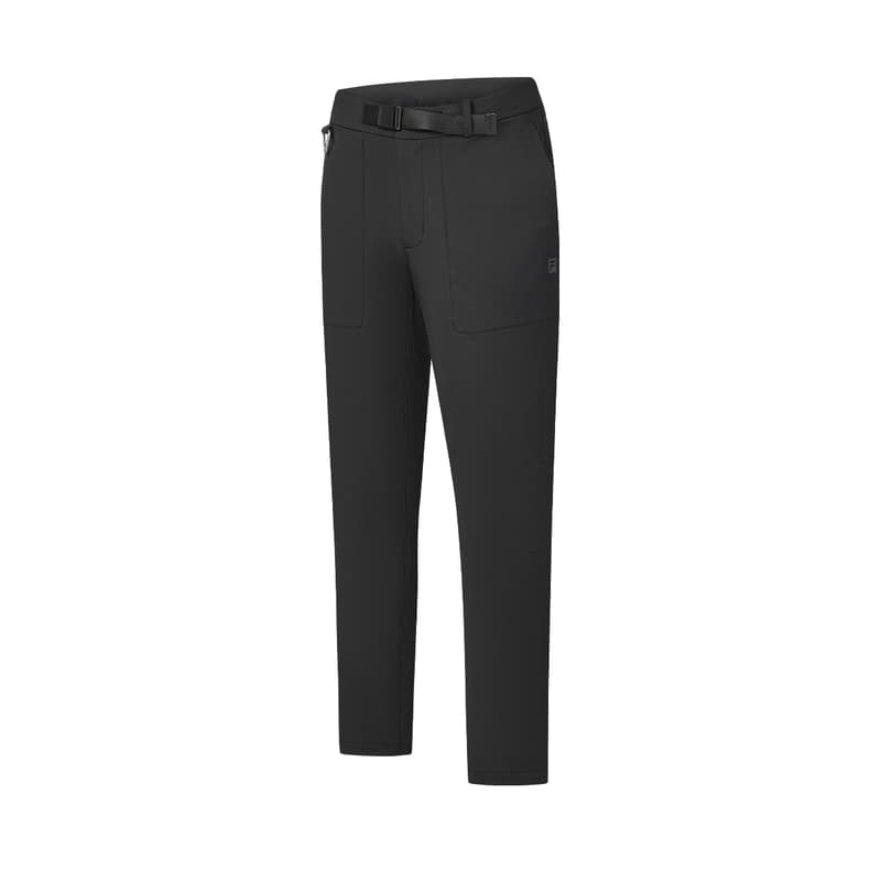 Штаны FILA Explore Вязаные Брюки Однотонные Лаконичный Модный Спортивный С Флисовой Подкладкой Облегающие Повседневные Брюки - изображение 1