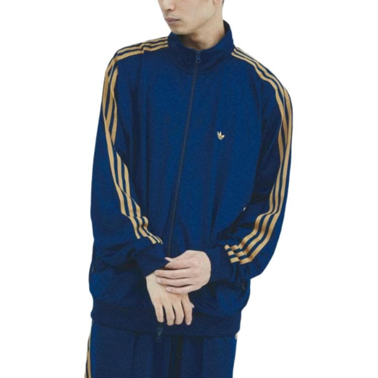 Куртка Adidas Originals BECKENBAUERTRACK Комплект AW24 Куртки и Пальто Мужской Синий Желтый - изображение 2