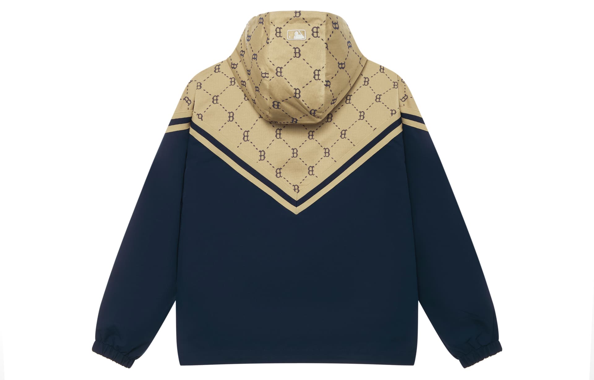 Куртка MLB MONOGRAM Коллекция Boston Red Sox FW24 Ветрозащитный Куртка Unisex Light Бежевый - изображение 2