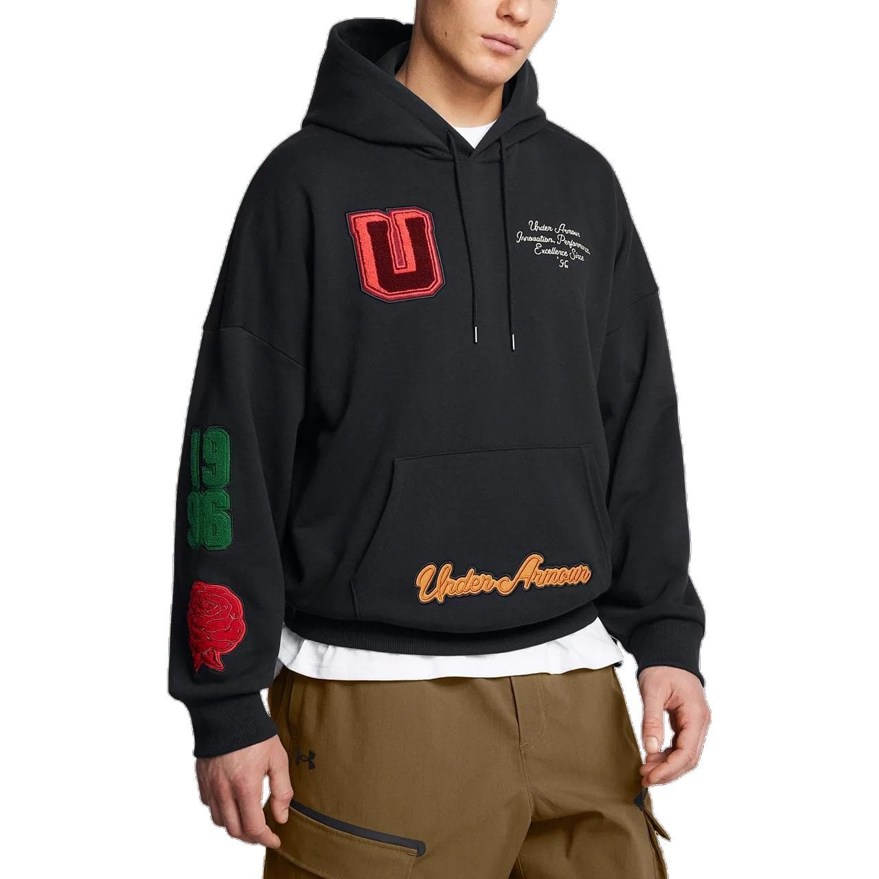 Худи Under Armour Icon Толстовка Мужское Черное - изображение 3