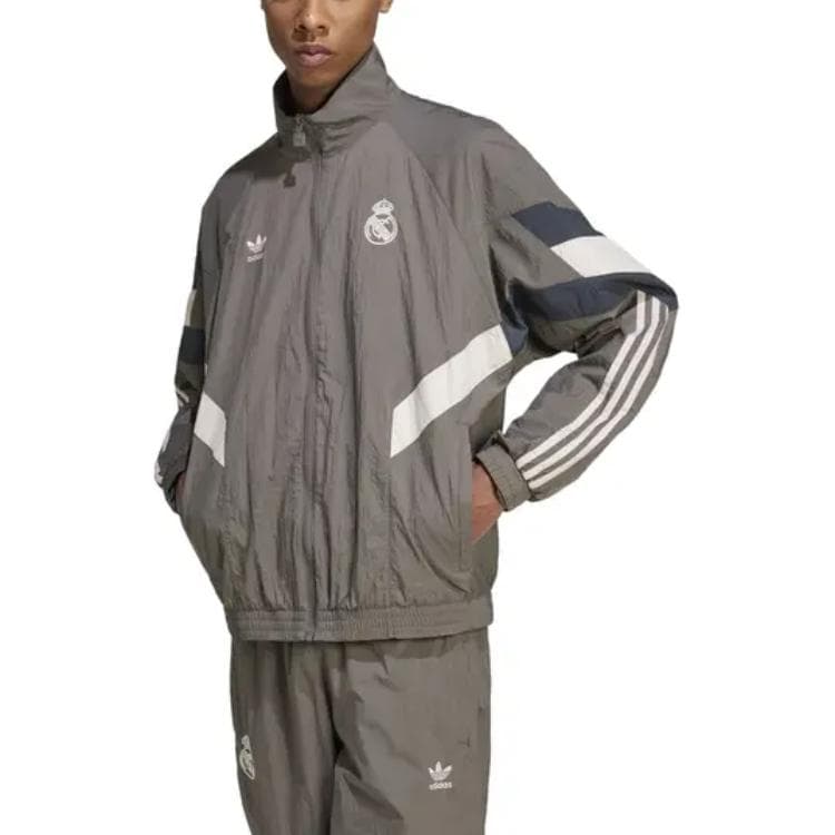 Куртка Adidas Originals REAL MADRID TRACK Куртка Мужской Серый - изображение 2