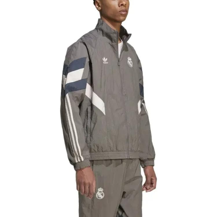 Куртка Adidas Originals REAL MADRID TRACK Куртка Мужской Серый - изображение 4