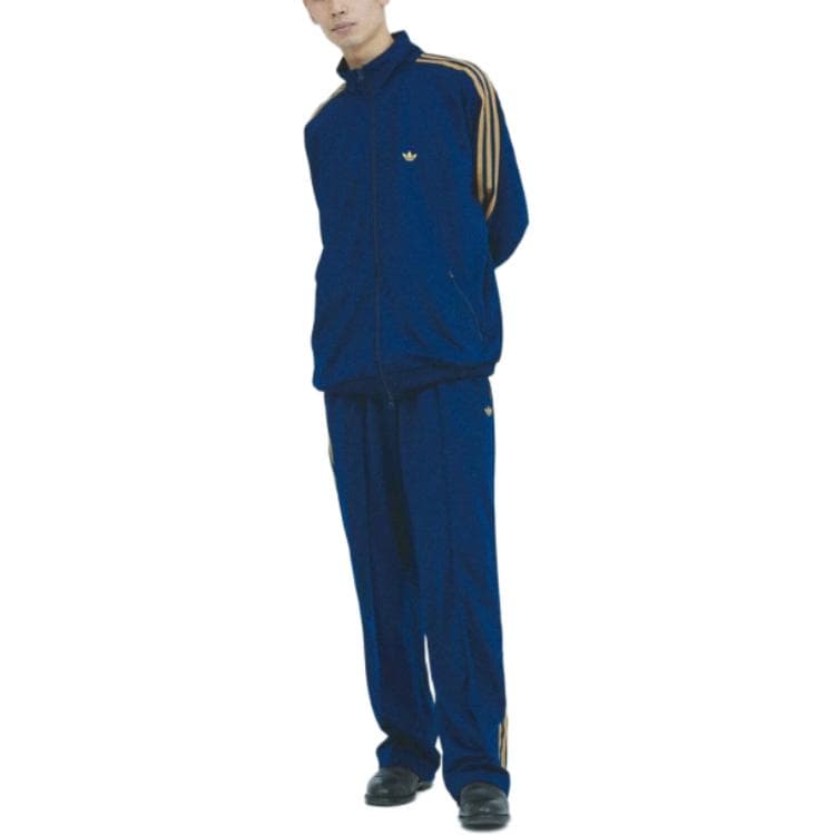 Куртка Adidas Originals BECKENBAUERTRACK Комплект AW24 Куртки и Пальто Мужской Синий Желтый - изображение 3