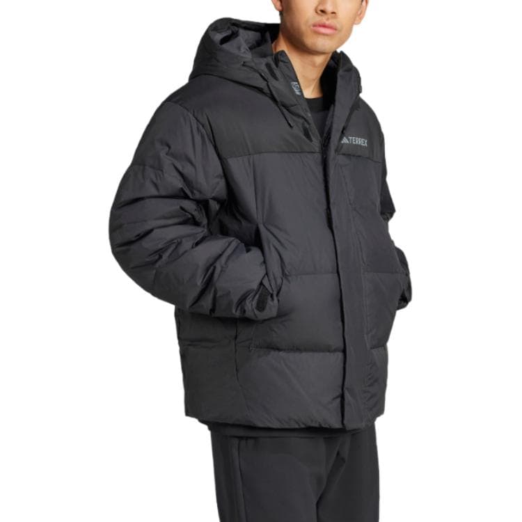 Зимняя куртка Adidas XPLORIC WIND.RDY Мужской пуховик черного цвета - изображение 4