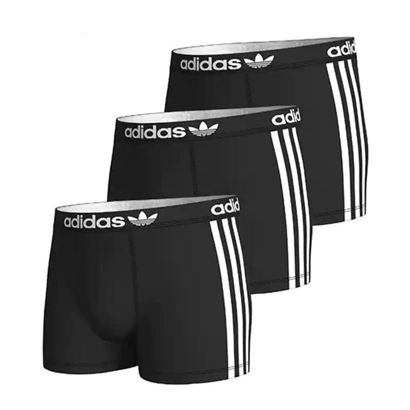 Трусы Adidas Originals Boxers Мужские 3 упаковки черные - изображение 1