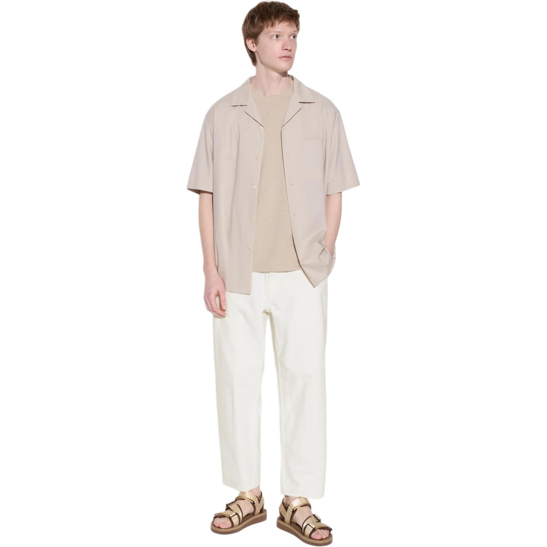 Штаны UNIQLO Сливочный Унисекс Джинсы - изображение 4