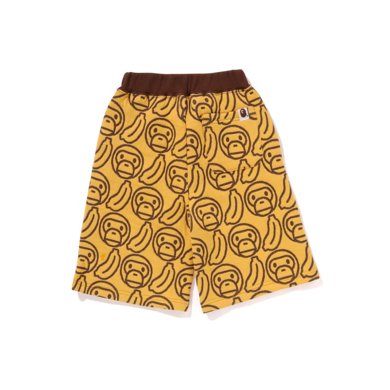 A BATHING APE Мультяшный Обезьяна Малыш Миро (фиолетовый) Банан Жаккард Вязаные шорты Детский - изображение 2