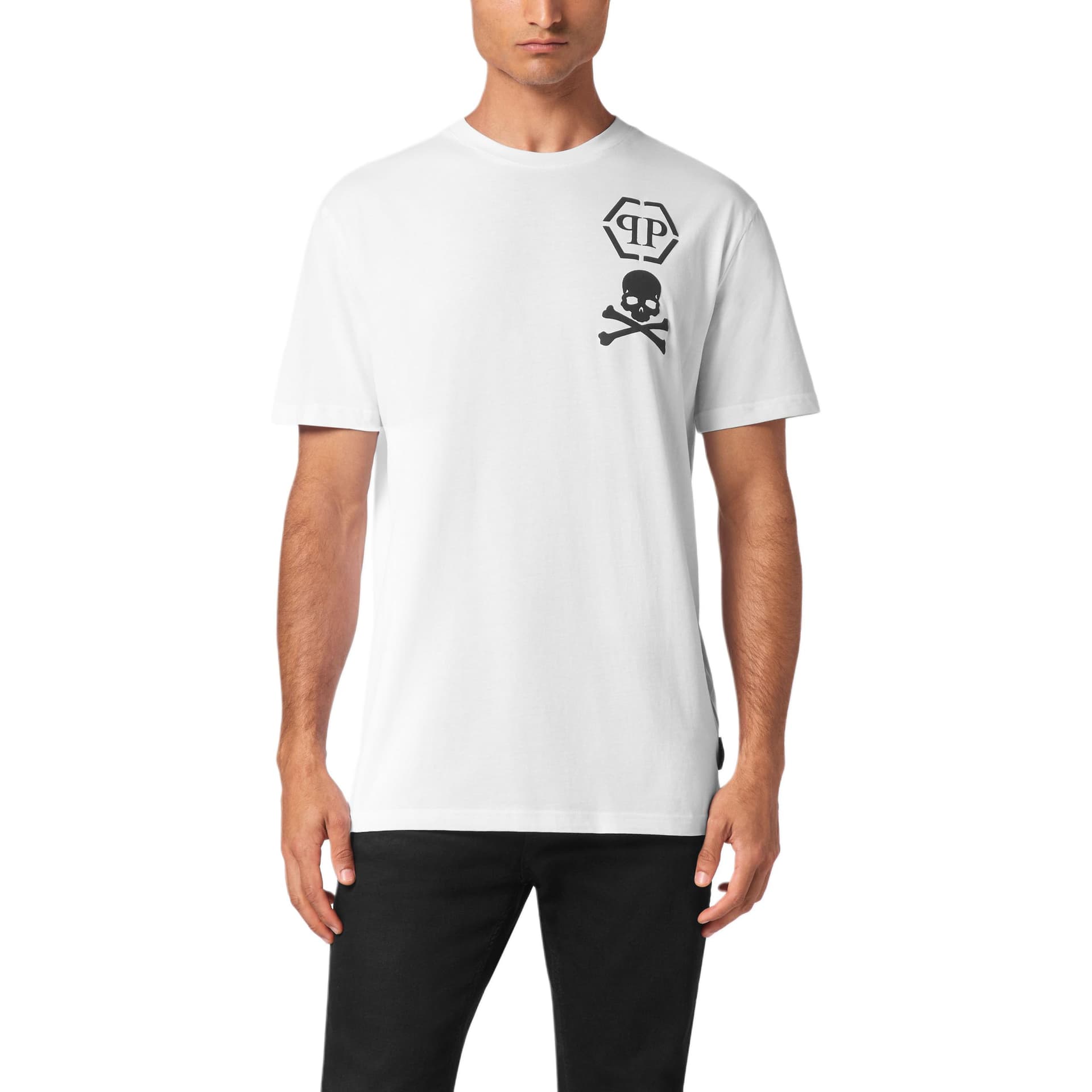 Футболка PHILIPP PLEIN SS24 T Рубашка Мужская Белая - изображение 3