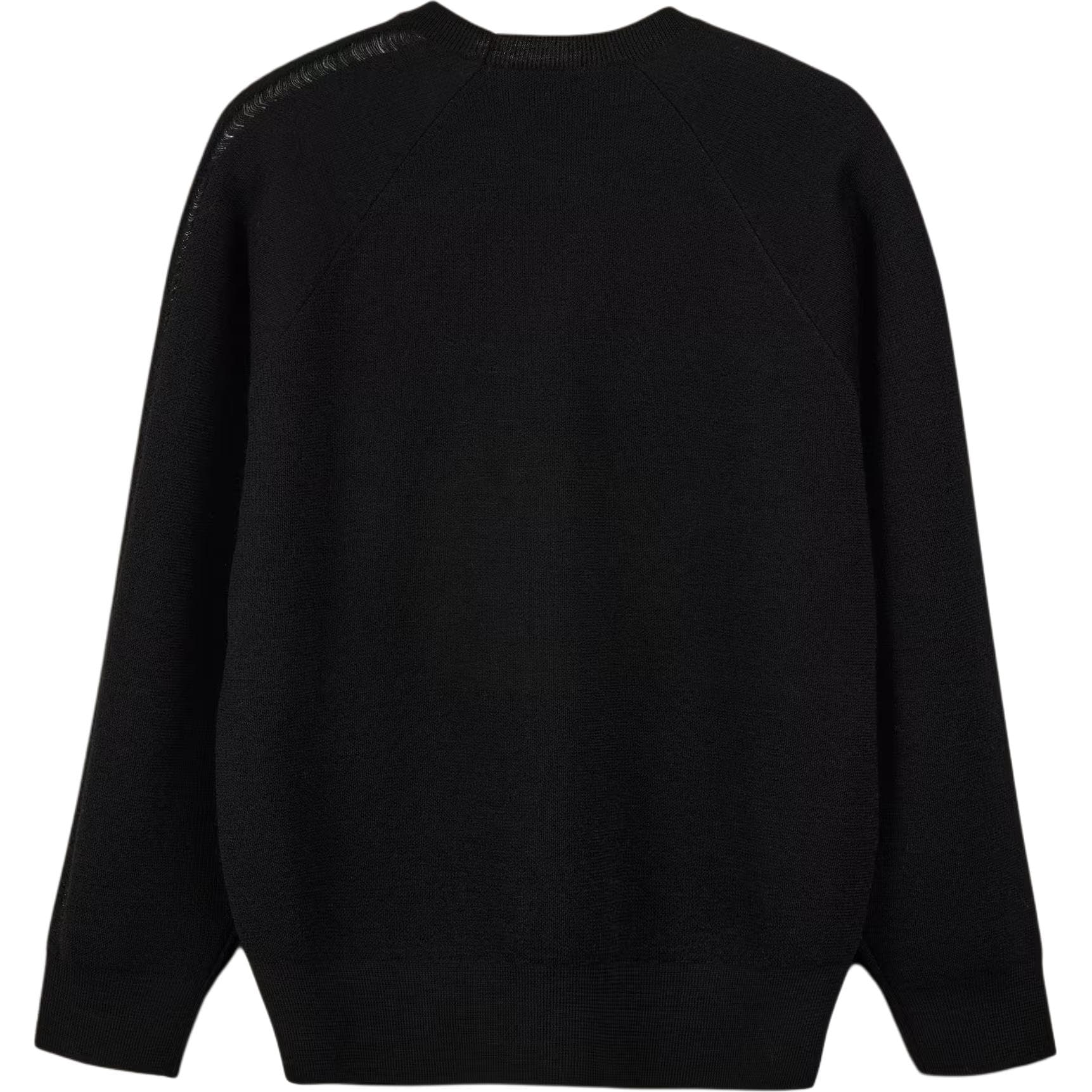 Кофта Y-3 Logo Knit Crew Sweatshirt Свитер с круглым вырезом, однотонный, рукав реглан, унисекс, с подарочной упаковкой - изображение 2