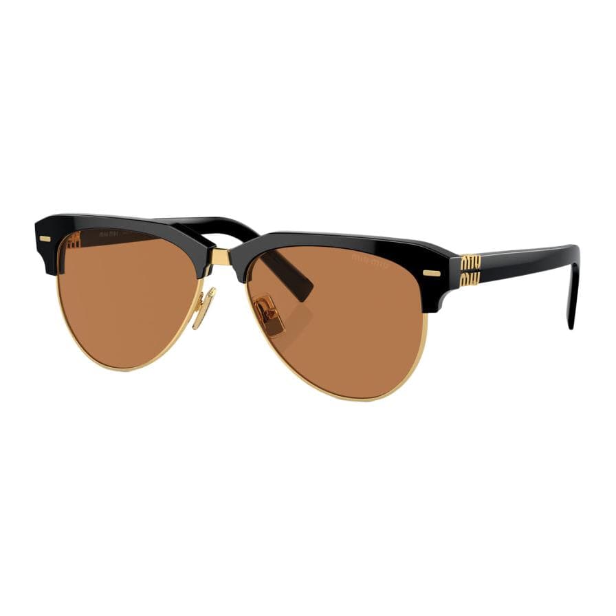 Солнцезащитные очки MIU MIU Aviator Солнцезащитные очки Женские Черные - изображение 1