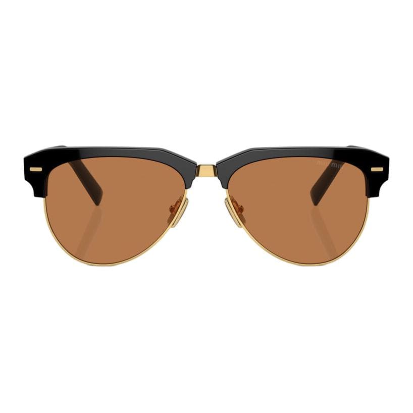 Солнцезащитные очки MIU MIU Aviator Солнцезащитные очки Женские Черные - изображение 2