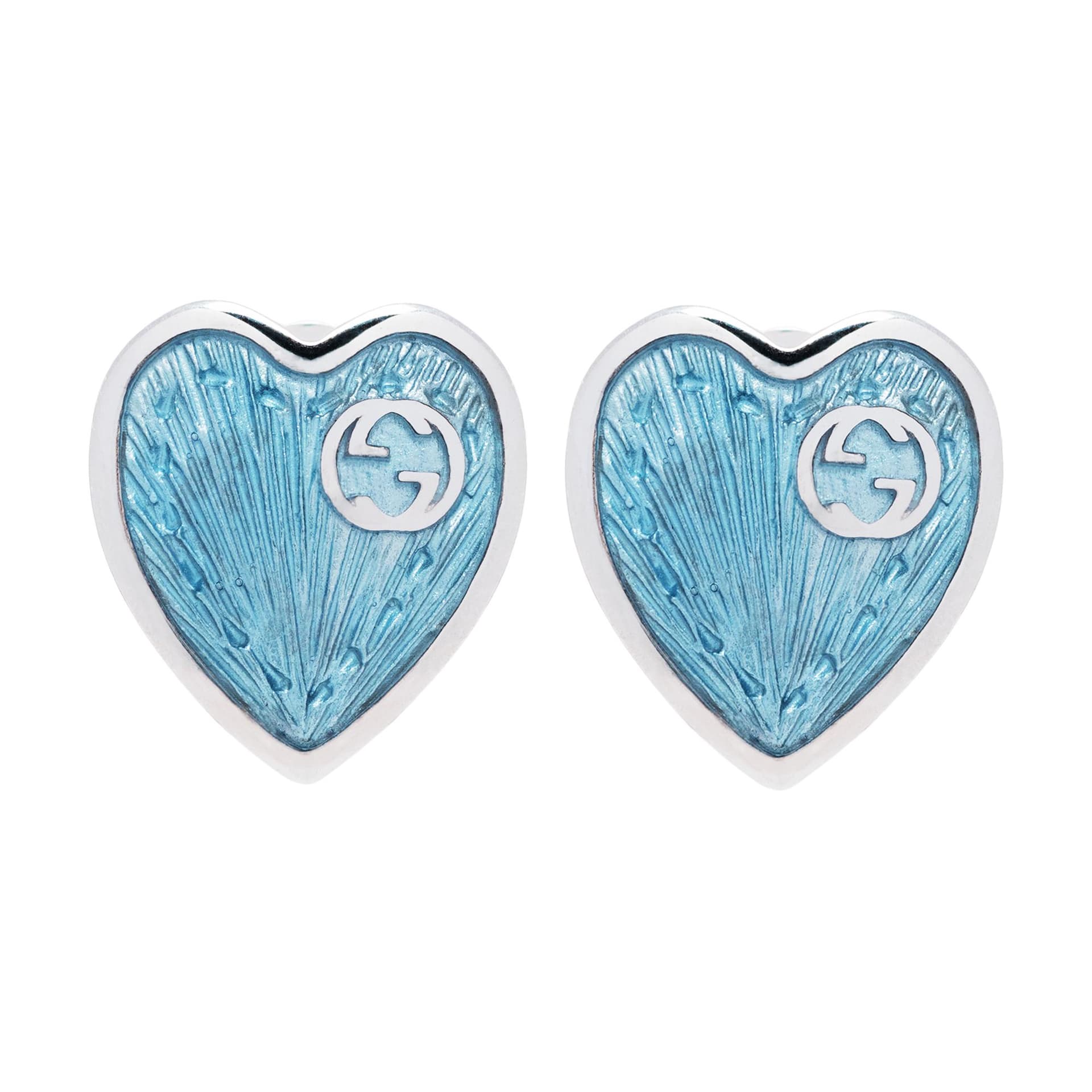 Серьги Gucci 925 Silver Heart Earrings - изображение 1