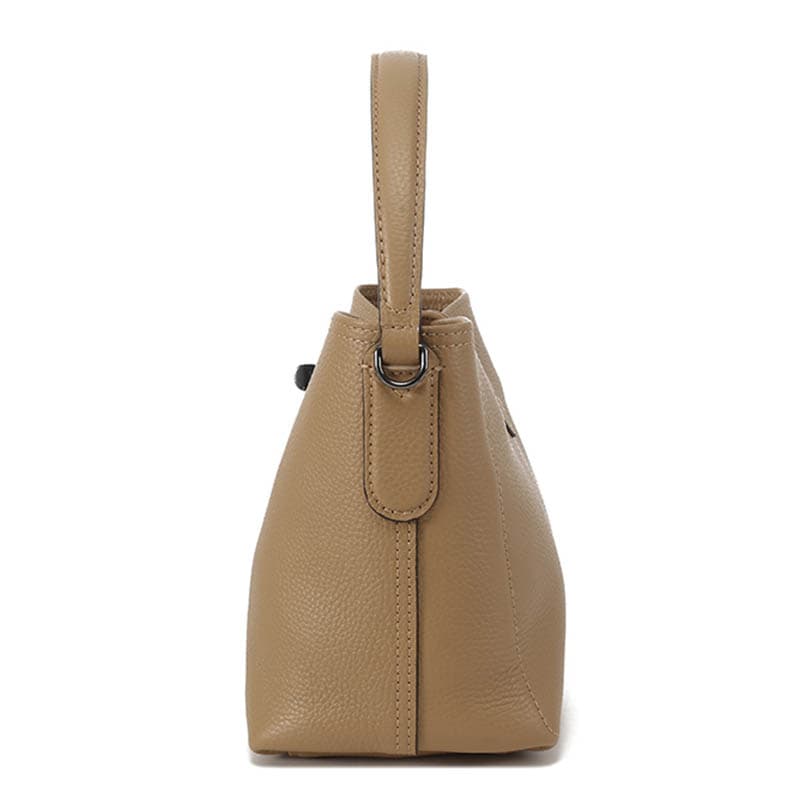 Сумка LONGCHAMP Le Roseau Коровья кожа Ведрообразная сумка через плечо одно плечо мини-версия женский цвет олень - изображение 3