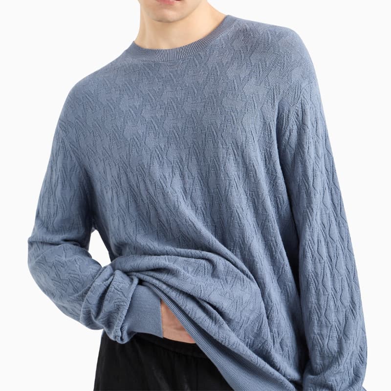 ARMANI EXCHANGEAE SS24 Трикотаж Мужской Haze Синий - изображение 5