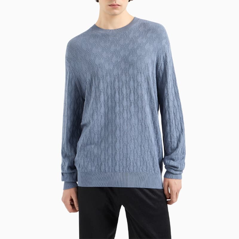 ARMANI EXCHANGEAE SS24 Трикотаж Мужской Haze Синий - изображение 2