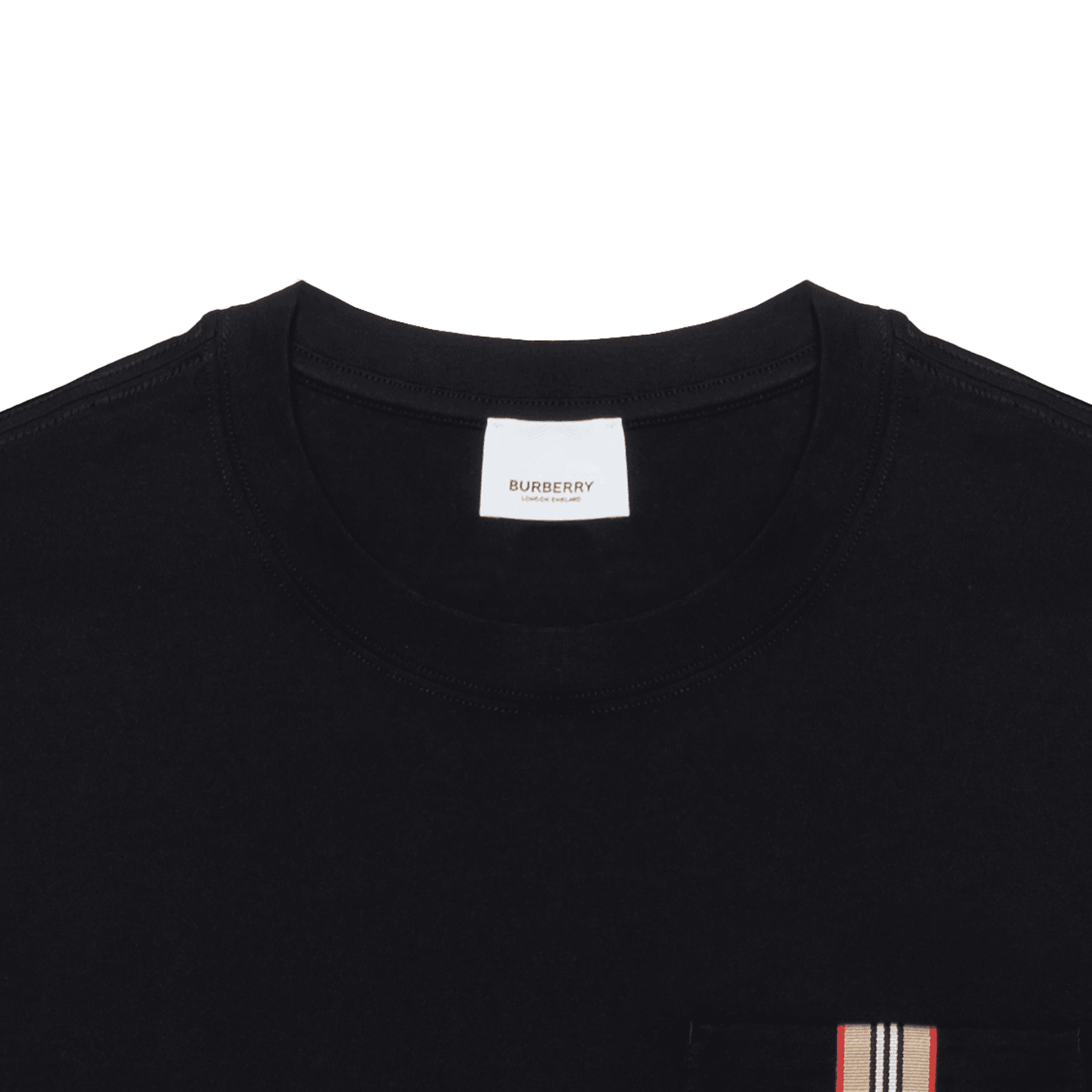 Футболка Burberry SS24 Striped Applique Crewneck T-Shirt Black - изображение 9
