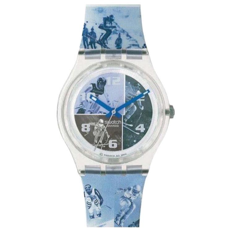 Часы Swatch Квартц Механизм 30 м Водонепроницаемые Унисекс Часы 34 мм Коричневый Циферблат Часы Пластиковый Корпус Часов - изображение 2
