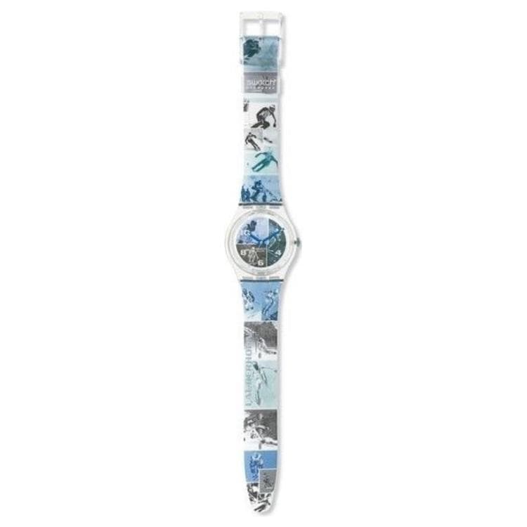 Часы Swatch Квартц Механизм 30 м Водонепроницаемые Унисекс Часы 34 мм Коричневый Циферблат Часы Пластиковый Корпус Часов - изображение 1