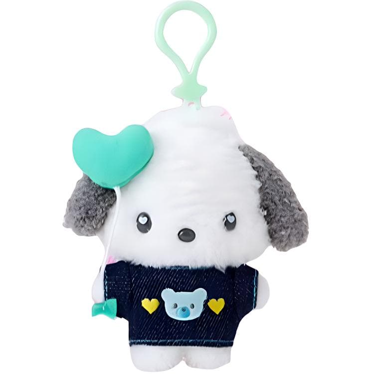 Sanrio Denim Collection Pokacho Подвеска Кукла Плюшевый Украшение 12 см Длина Тела - изображение 1