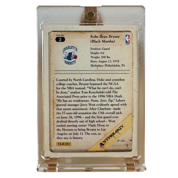 Коллекционные карточки PANINI Коби Брайант Лейкерс Draft Ночной Новые звезды Фиксация макияжа PHOTO Звезда Карта Премиум CONDITION - изображение 2