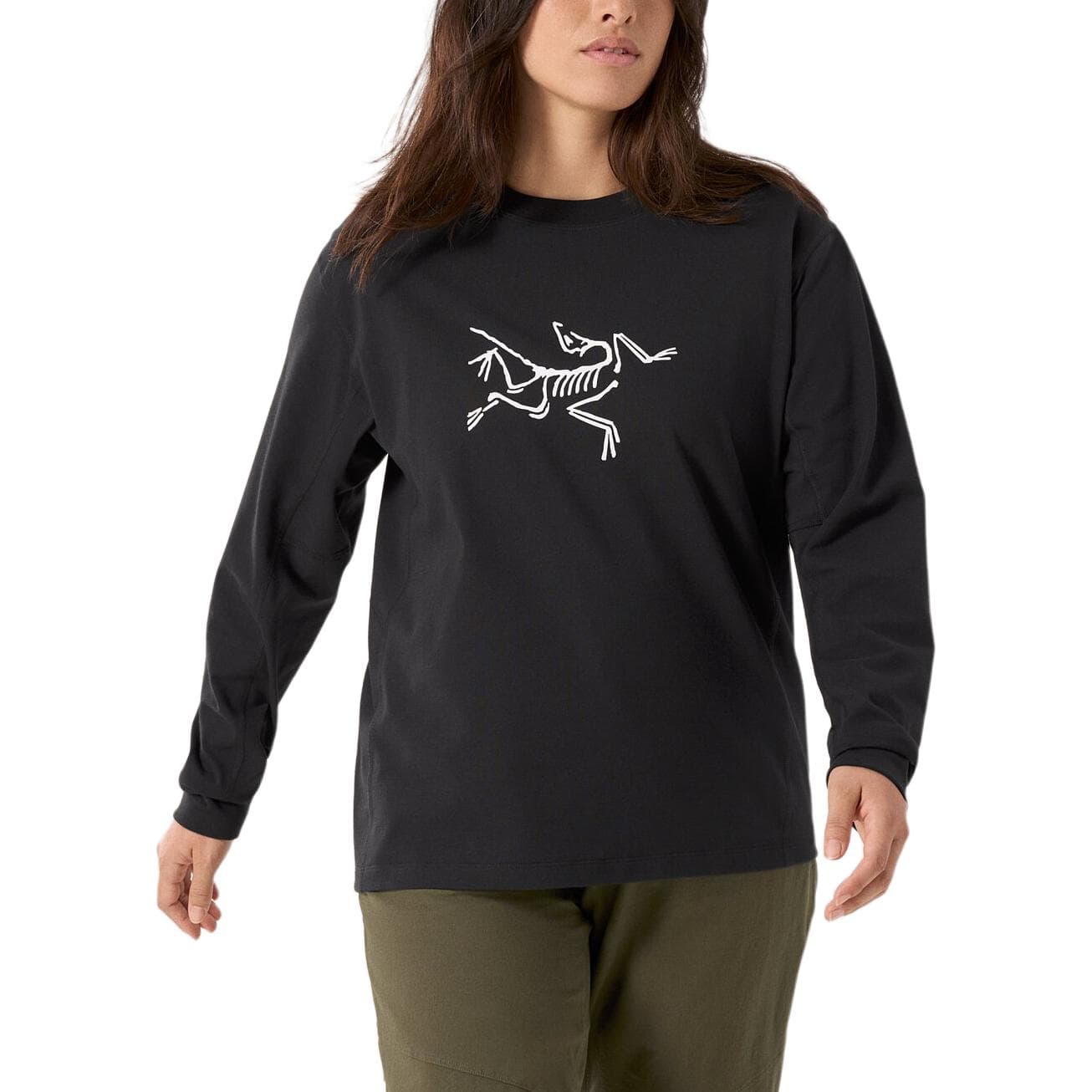 Худи Arcteryx Повседневный Удобный Минималистичный Круглый вырез Длинный рукав Толстовка Женский - изображение 2
