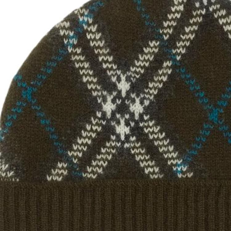 Шапка Burberry Полиэстер Волокно Плюшевый с Круглым Воротником Полиамид Шапка-Бини Мужская Зеленая - изображение 3