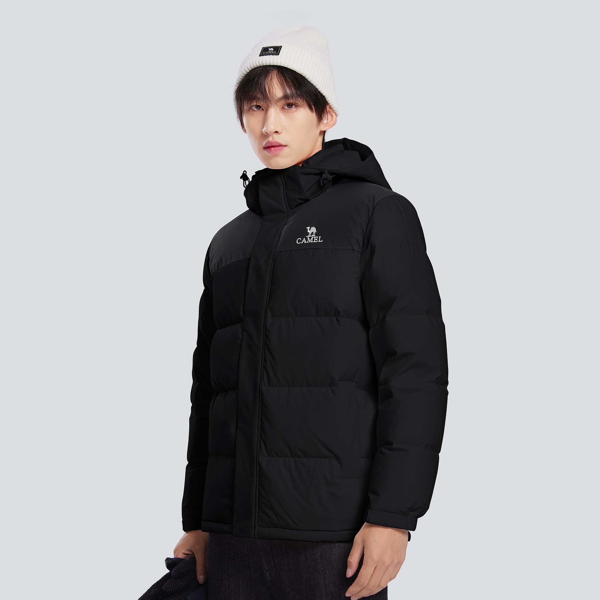Зимняя куртка CAMEL Пуховка Unisex с мягким водоотталкивающим покрытием и контрастными вставками из серии Warm Fleece - изображение 3