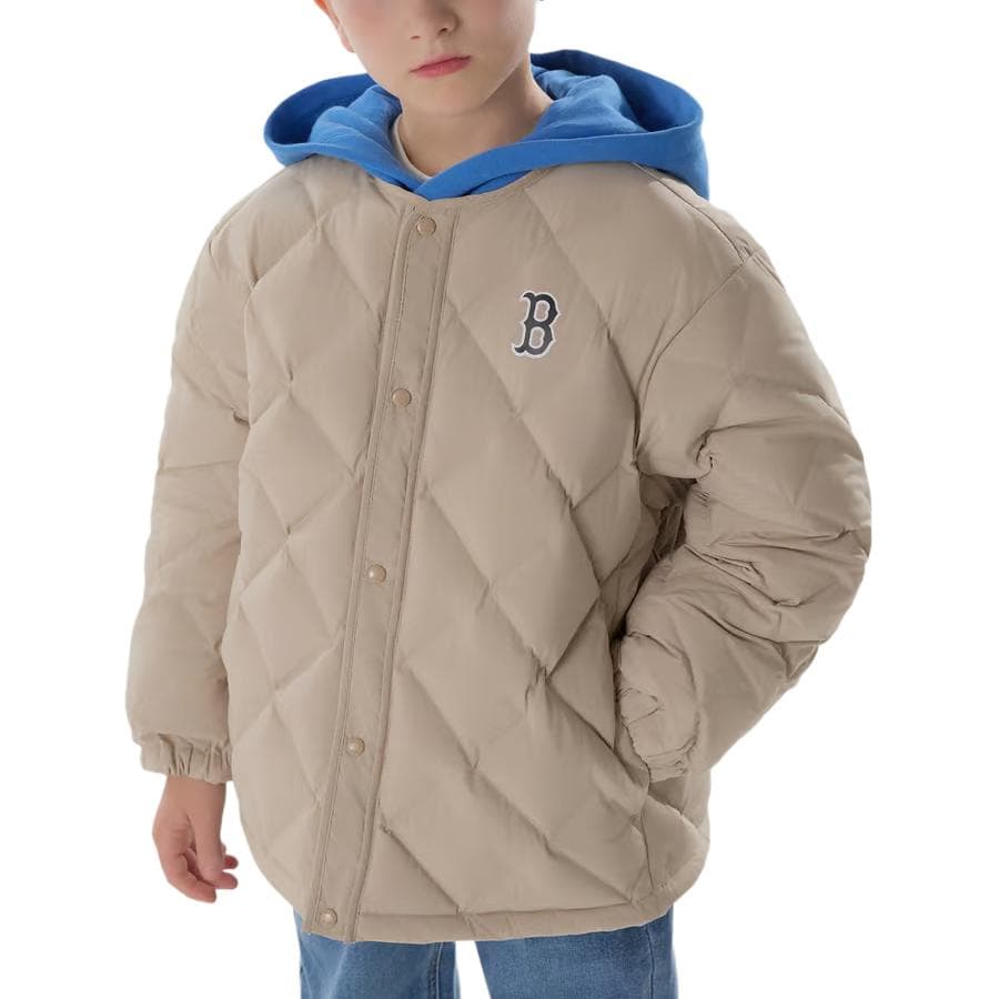 MLB KIDS Бостон Красный So Хлопковый пуховик Бежевый Детский - изображение 4