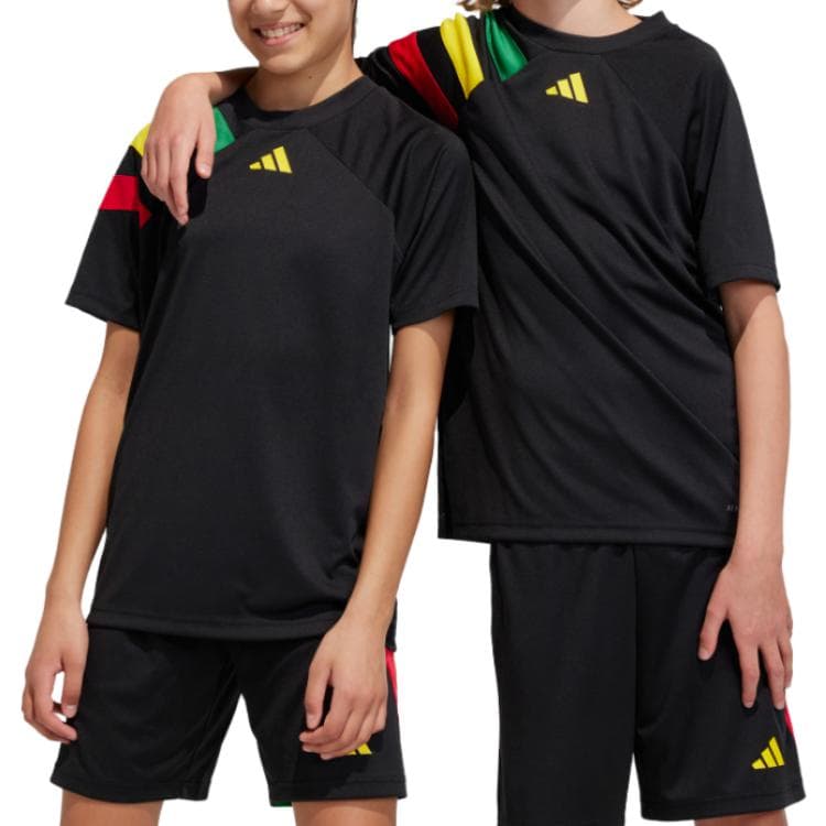 Футболка Adidas Черная школьная рубашка с коротким рукавом - изображение 3