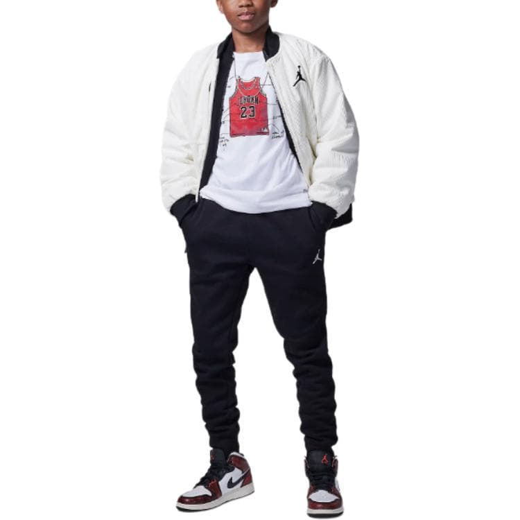 Джордан Спортивные трикотажные штаны MJ Brooklyn Fleece Essentials Черные Детские Возраст 3-7 лет - изображение 3