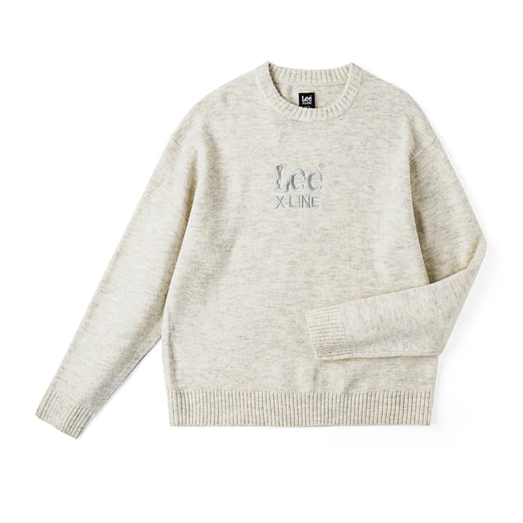 Кофта Lee FW24 Свитер Унисекс Овсяный Серый - изображение 2