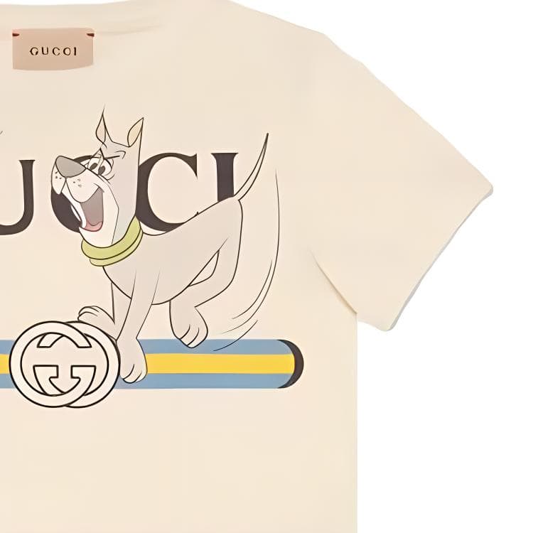 Футболка Gucci Animal Logo T-Shirt Kids Off-White - изображение 4