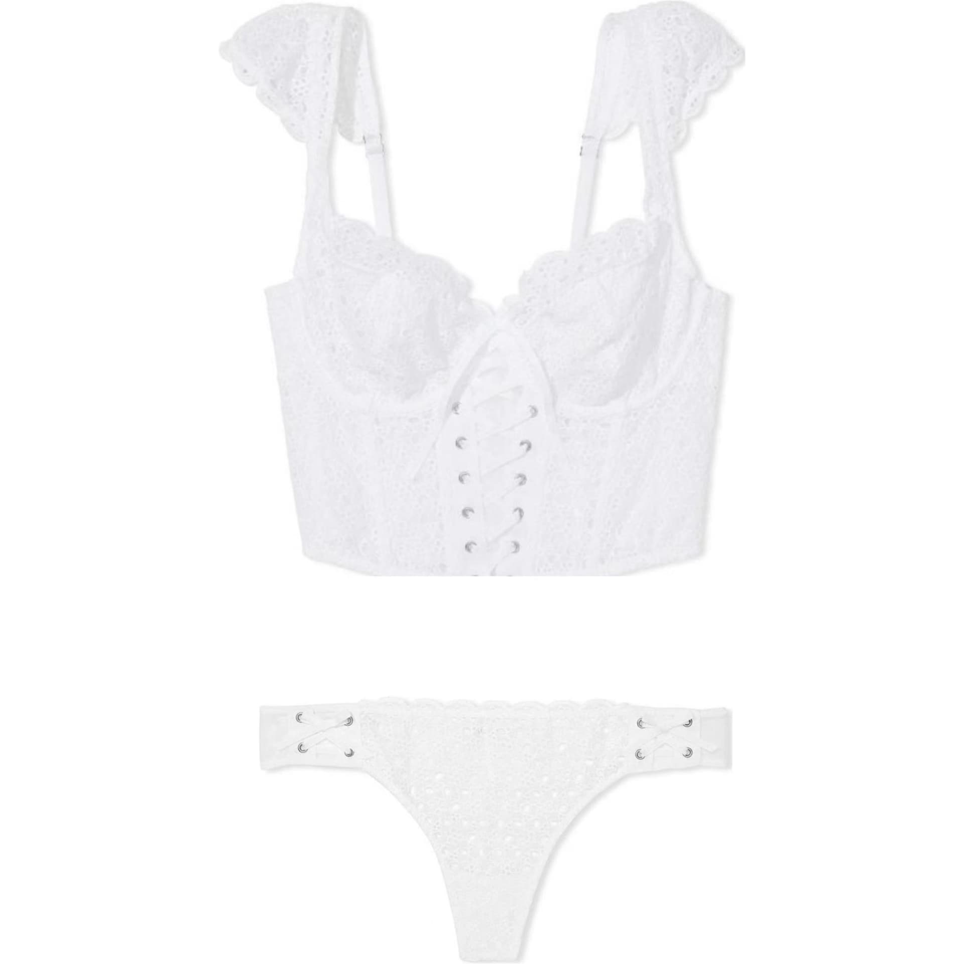 Трусы Victoria's Secret Комплект нижнего белья "Magical Цветочный" Женский Белый - изображение 1