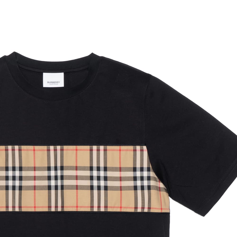 Футболка Burberry SS23 Patchwork Stripe T-Shirt Kids Black — фото 8