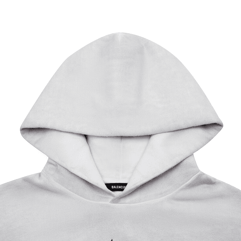 Balenciaga Kids FW22 Logo Hoodie Grey - изображение 3