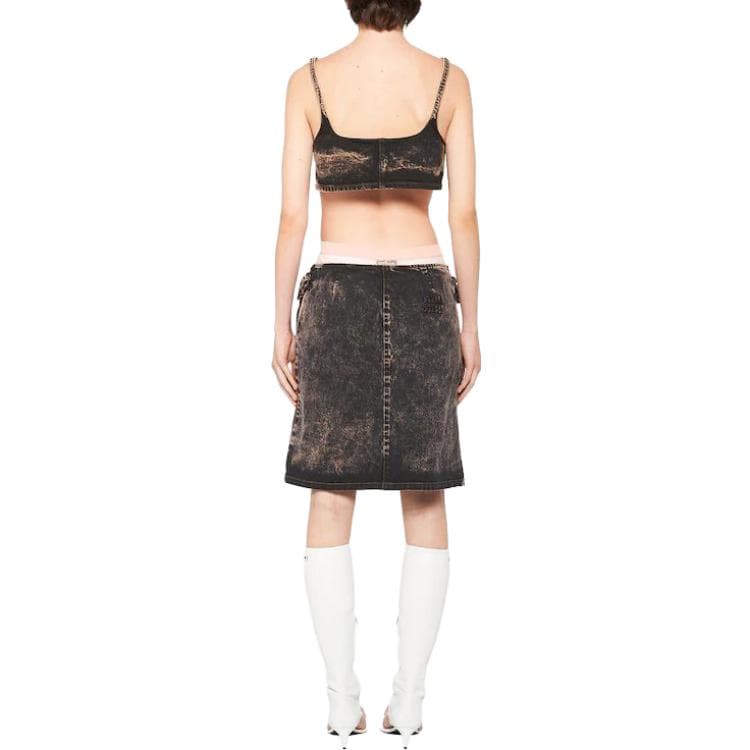 Бюстгальтер Miu Miu SS23 Marble Strap Bra Black - изображение 3