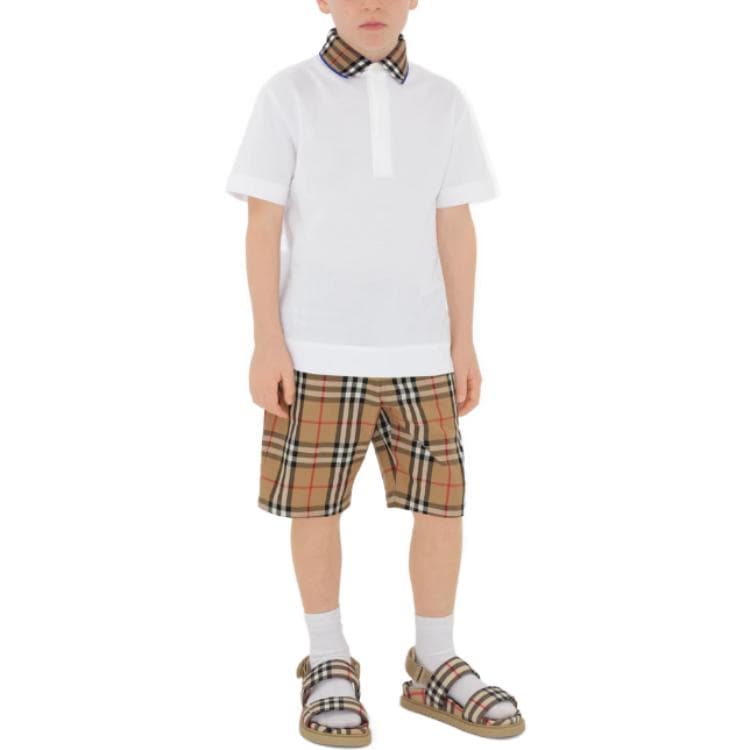 Футболка Burberry Check Collar Cotton Polo Shirt PoloT - изображение 3