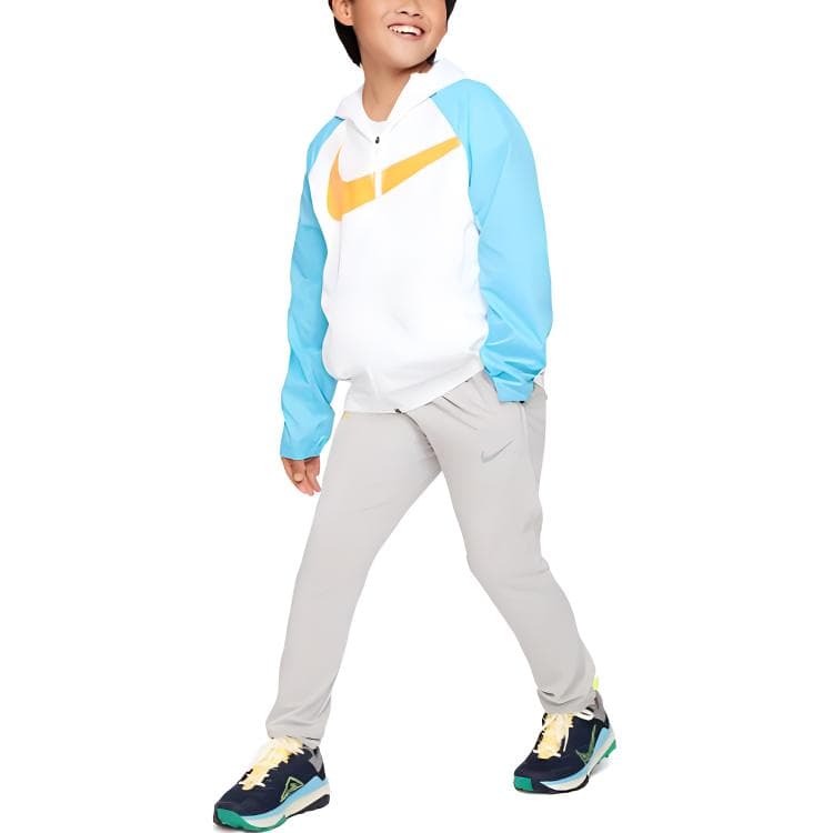 NIKE Светло-серые Kids Вязаные Тренировочные Брюки - изображение 4
