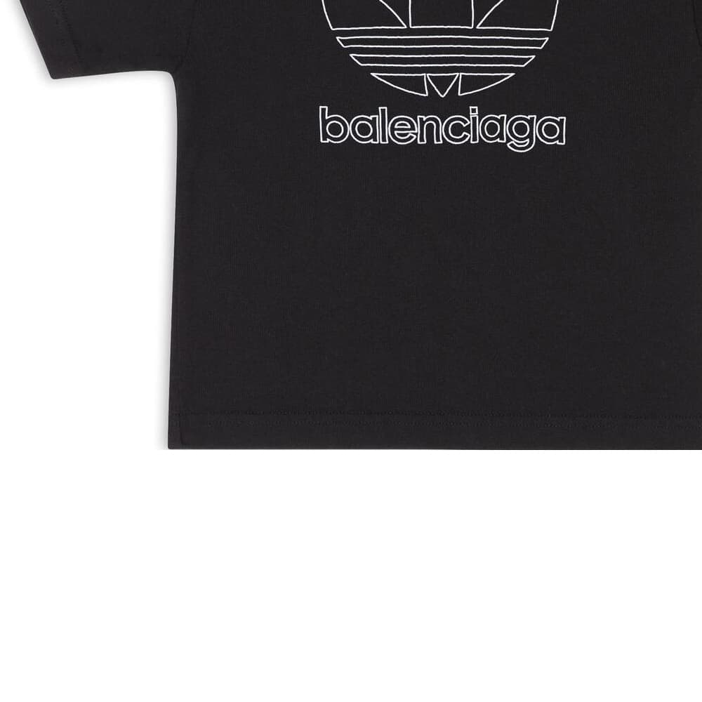 Футболка Balenciaga x adidas SS23 Logo T-Shirt Kids Black - изображение 4