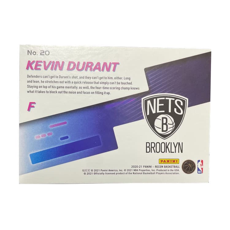 Коллекционные карточки PANINI 2020 21 Brooklyn Nets Кевин Дюрант Цвет KD Кайри Шоссе Рефракция Серебряный Звезда Карта Карта Коллекция пройдет - изображение 2