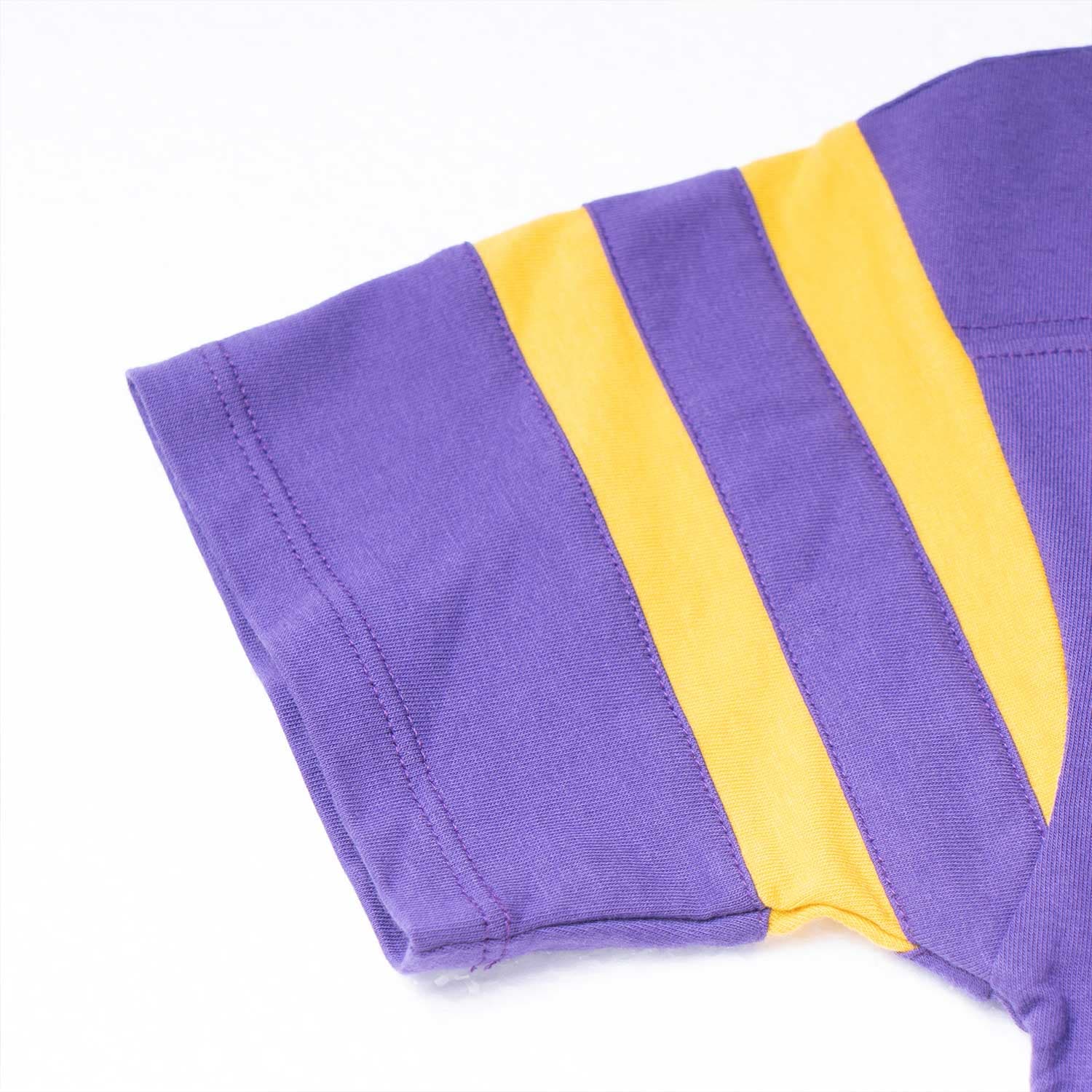 Футболка GUCCI Kids Striped Letter Print T-Shirt Purple - изображение 5