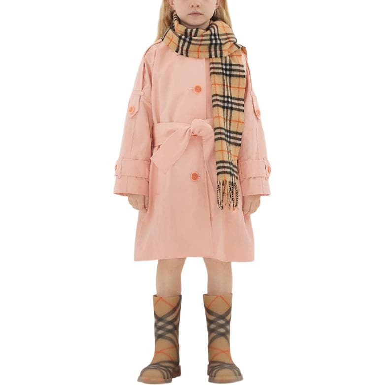 Burberry Тренчкот Абрикос Розовый Детский - изображение 4