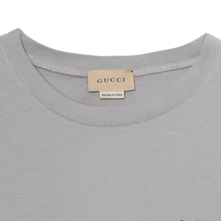 Футболка GUCCI SS22 Letter Print Striped T-Shirt Kids Gray - изображение 5