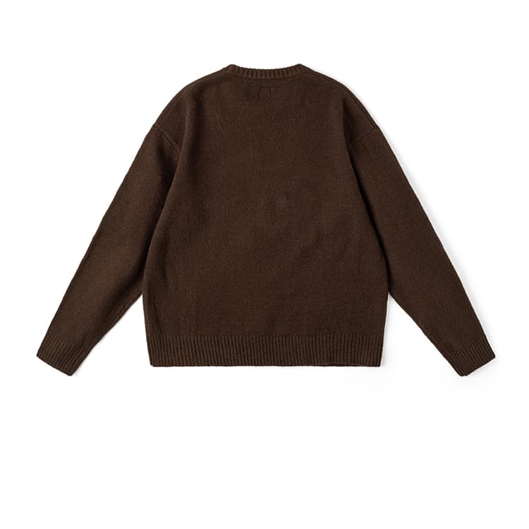 Кофта Lee FW24 Свитер Унисекс Темно-Коричневый - изображение 2