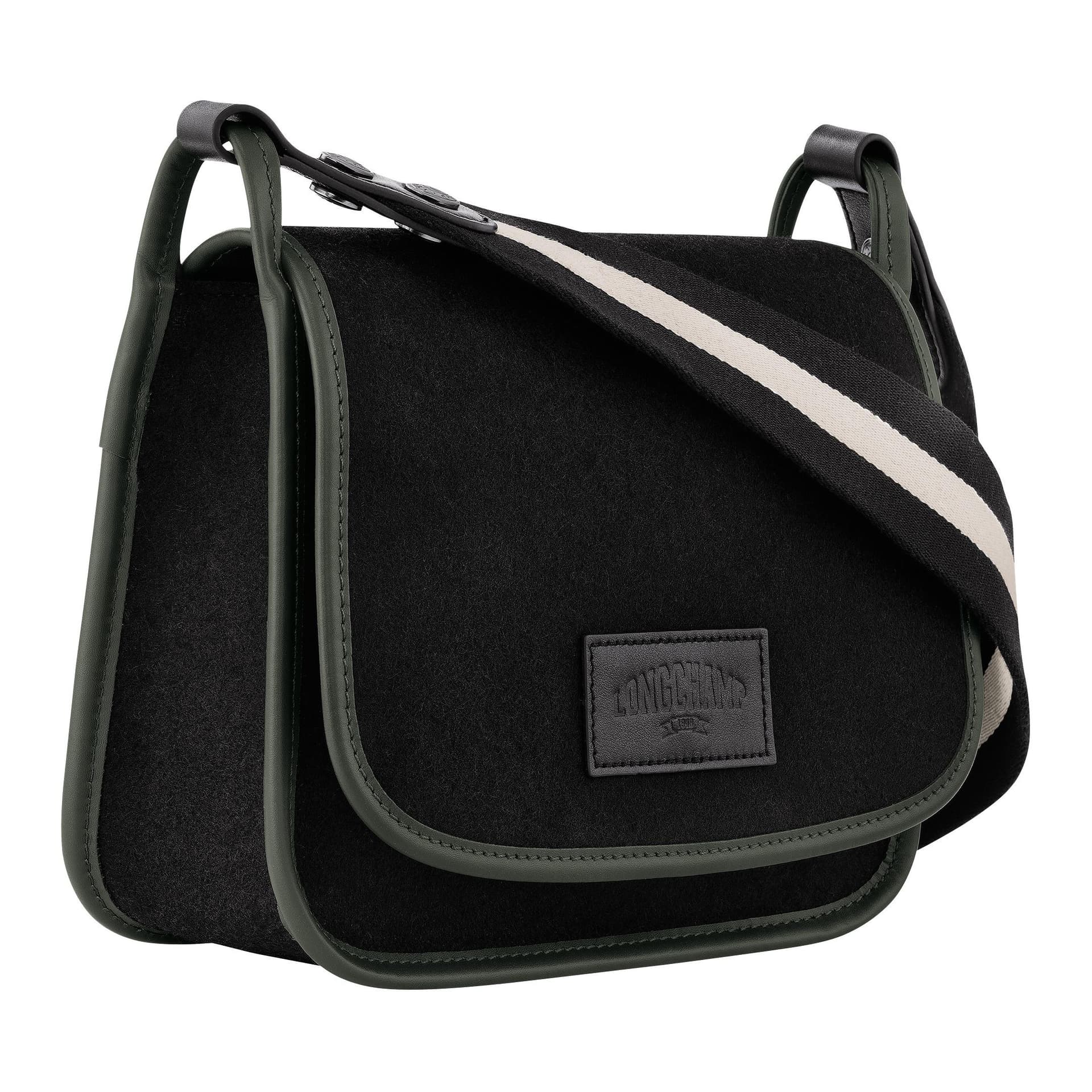 Мини-сумка LONGCHAMP Холщовая сумка через плечо плечевая сумка среднего размера женская черная - изображение 2